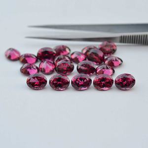Piedra de Granate Natural de Malawi de 8x10mm, Corte Ovalado, Color Magenta Púrpura Rosado, Umbalita, Gema de Granate, de Proveedor Mayorista, para Pedidos al por Mayor - Product Image 3