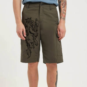 กางเกงขาสั้นคาร์โก้ชายเอวยางยืดใส่สบาย ผ้าแคนวาส ระบายอากาศดี สไตล์ไฮสตรีท สีพื้น สำหรับทำงานหรือใส่ลำลอง เหมาะสำหรับเด็กผู้ชาย - Product Image 3