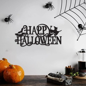 Décoration murale en métal pour Halloween, décoration suspendue effrayante, idéale pour la porte de la maison, la décoration de fête et la décoration saisonnière festive - Product Image 4