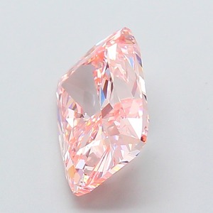 Diamant rose vif fantaisie modifié en forme de coussin de 3,51 carats, cultivé en laboratoire par CVD, clarté VVS2, taille excellente, pierre précieuse non montée pour la création de bijoux - Product Image 2