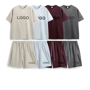 Custom Design T shirt & Shorts <b>Set</b> Summer Clothes 2PCS <b>Set</b> 100% Cotton Short Sleeves Men's Casual Wear t-shirts and shorts <b>Sets</b> - Product Image 1