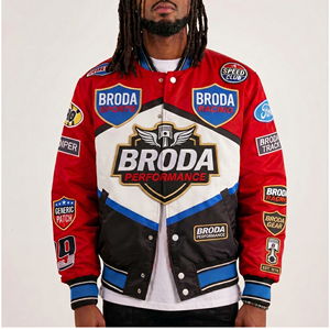 Fournisseur en gros OEM, veste Broda officielle de haute qualité, vestes de course personnalisables, veste vintage en coton NASCAR, été/hiver - Product Image 1