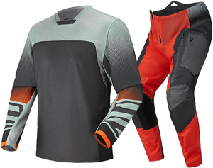 Men's Black <b>Red</b> Motorcycle Racing <b>Suit</b> Full Sleeve Polyester Color Blocked Sublimation Printed Quick Dry Breathable Wear - Product Image 1