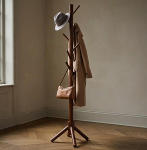 Modern Solid Wood Foldable <b>Coat</b> Rack 12 Hooks Freestanding Entryway <b>Storage</b> <b>for</b> Living Room Bedroom Hotel Use Scandinavian - Product Image 3
