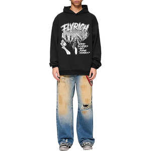 Sudadera con Capucha Oversize para Hombre, Estilo Urbano, Gráficos Y2K, Vintage, Grunge, Rapper, Diseñador, Tops - Product Image 3