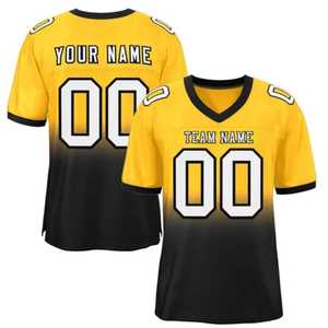 Camiseta de Fútbol Americano con Impresión por Transferencia de Calor, Personalizada con Nombre y Número Sublimados, Hecha en Pakistán, Tela de Poliéster - Product Image 3