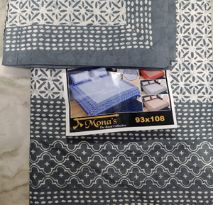 Bedsheet 100% Cotton Printed Design Bedsheet and Stylish Two Pillow Covers for <b>Bedroom</b> - Product Image 1