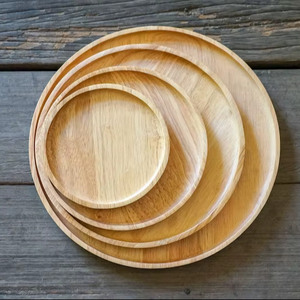 Platos Decorativos de Madera para el Hogar, Cocina y Comedor, Platos de Madera Hechos a Mano con Acabado Pulido Suave al Precio Más Bajo - Product Image 1