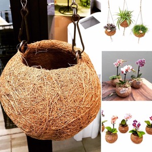 Natural Coir Fiber <b>Hanging</b> Basket with Chain for Outdoor Planting and Decoration - Product Image 4