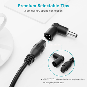 อะแดปเตอร์แปลงไฟ 90W AC สำหรับแล็ปท็อปยี่ห้อ HP Dell Gateway Toshiba Lenovo Acer Asus <span class=keywords><strong>Samsung</strong></span> Sony Fujitsu ใช้ได้กับไฟ DC 12V-20V - Product Image 5