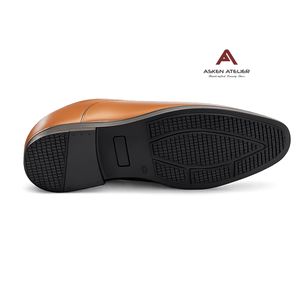 Chaussures habillées Oxford montantes Asken Atelier pour hommes, en cuir premium respirant, à lacets, avec talon compensé invisible, idéales pour le bureau et les occasions formelles - Product Image 5