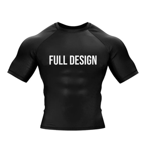 T-shirt de compression unisexe noir à manches courtes ou longues, col ras du cou, léger, extensible dans quatre directions, séchage rapide, sous-vêtement de sport imprimé - Product Image 4