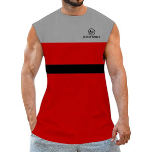 เสื้อแขนกุดผู้ชาย เสื้อออกกำลังกาย เสื้อยืดฝ้ายลำลองสำหรับฤดูร้อน เสื้อแขนกุดผู้ชาย - Product Image 1