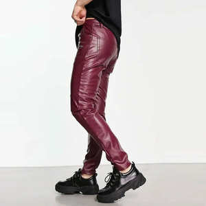 Nouveauté, fabricant OEM, pantalon en cuir sport pour homme, pantalon décontracté, vente chaude - Product Image 6