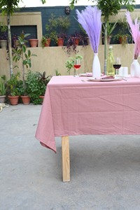 Solid Color Linen Cotton <b>Tablecloths</b> Custom Size Wholesale Lot for Events Weddings <b>Parties</b> Hotels - Product Image 2