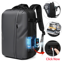 Sac à dos de voyage professionnel unisexe, étanche, antivol, extensible, avec serrure TSA, pompe à air USB, compression sous vide pour ordinateur portable 17 pouces
