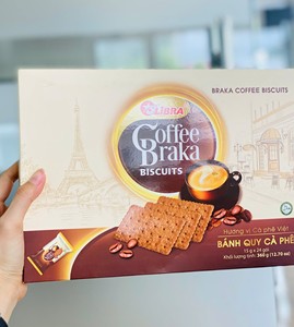 แครกเกอร์กรอบรสครีมกาแฟ 360 กรัม ขนมอบกรอบหวานน้อยในกล่อง - Product Image 1