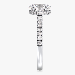 Bague solitaire REYES de qualité supérieure, diamant ovale de 2,1 carats cultivé en laboratoire, en or massif 14 carats, cadeau de mariage ou de fiançailles pour femme - Product Image 5