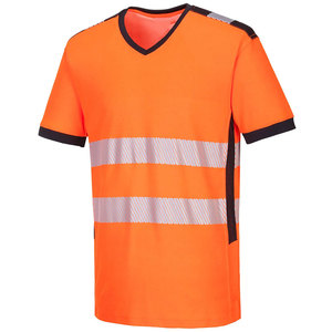 เสื้อยืดทำงานแบบสะท้อนแสง แขนสั้น ผ้าฝ้าย 100% สำหรับงานก่อสร้าง เน้นความปลอดภัยในการทำงาน - Product Image 3