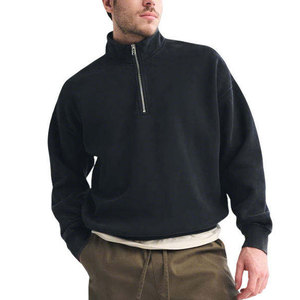 <b>Men's</b> Black <b>Pullover</b> Sweatshirt Regular Fit O-Neck 100% Cotton Fleece Long Sleeve Winter Wear - Product Image 6