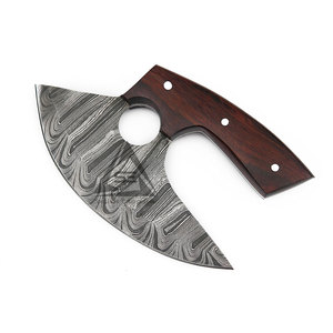 Professional Latest Design Pizza Cutting <b>Axe</b> with Damascus Steel Blade and <b>Wood</b> Handle Light Weight Customizable - Product Image 2