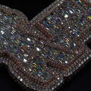 จี้เงินแท้ S925 คุณภาพสูง สไตล์ฮิปฮอป ประดับเพชรโมอิสซาไนต์ VVS รูปตัวอักษร ดีไซน์หรูหรา สำหรับโอกาสพิเศษ เช่น วันครบรอบ - Product Image 2