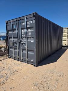 Conteneur de transport sec 20 pieds en acier bleu, boîte de stockage et de transport de fret High Cube GP HQ - Product Image 4