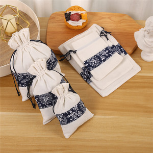 Sacs à Graines Personnalisables en Polyester/Coton, Imprimé Floral, Résistants à l'Eau, Écologiques, avec Cordon Ajustable pour Cadeaux Promotionnels - Product Image 4