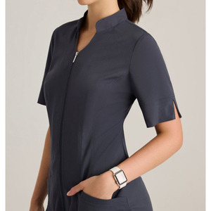 Women's Customizable <b>Tunic</b> Breathable Eco-Friendly Nurse Scrubs Uniforms Embroidered Spa Beauty Salon <b>Work</b> Hospital stretchy - Product Image 3