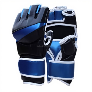Gants de boxe MMA professionnels en cuir avec doublure intérieure épaissie pour fermeture – Légers, respirants, séchage rapide, unisexe - Product Image 1