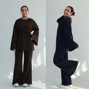 Abaya noire élégante et moderne pour femmes musulmanes, robe islamique brodée à devant ouvert, kimono modeste de Dubaï, respirante - Product Image 3