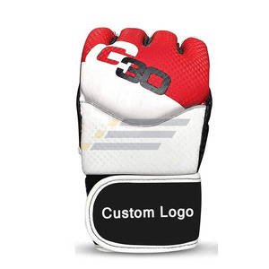 Lightweight Non <b>Slip</b> Leather Material OEM Service Premium Quality New Hand Made Men MMA Gloves - Product Image 2