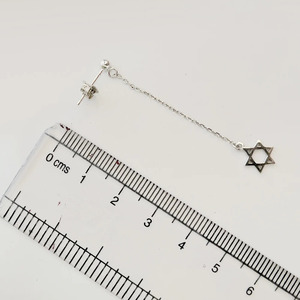ต่างหูเงินแท้ 925 รูปดาวห้อยระย้าสำหรับผู้หญิง สวมใส่ได้ทุกวัน - Product Image 2