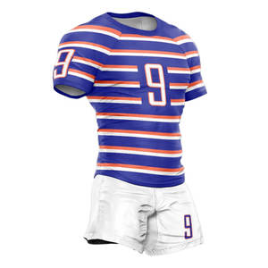 Tenues de rugby sur mesure pour hommes, imprimées par transfert thermique, respirantes, 100 % polyester, équipement d'entraînement, logo personnalisé, vêtements d'équipe - Product Image 3