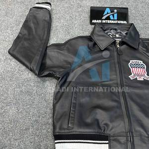 Veste en cuir Avirex pour femmes, vêtements de rue de haute qualité, veste courte Avirex, meilleure fabrication, vestes Avirex de haute qualité pour femmes - Product Image 4