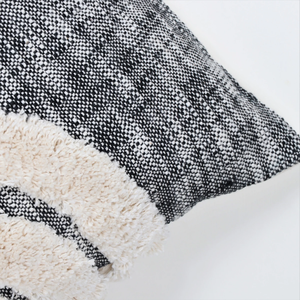 Hand Tufted Texture Boho Black and Ivory <b>Cushion</b> <b>Cover</b> Handmade Decorative Pillow Case for Sofa Bedroom Living Room Home Decor - Product Image 4