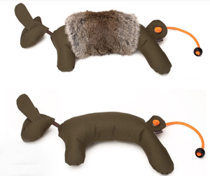 Dummy d'entraînement réaliste pour chiens de chasse, avec corps en fourrure et queue orange, cible en tissu durable, taille unique, couleur unie - Product Image 1
