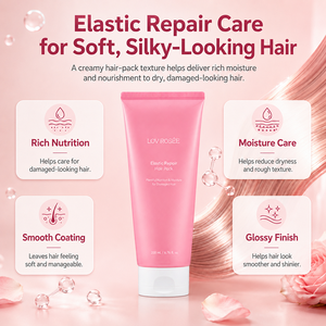 Crema de Tratamiento de Queratina Lov Rosee Elastic Repair de 200 ml para Cabello Dañado - Product Image 4