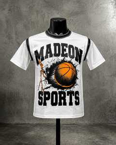 Collection de T-shirts de Basketball Madeon Sports, Design graphique audacieux avec imprimé de basket dynamique pour hommes, Mode streetwear urbaine - Product Image 3