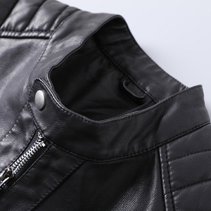 Apparel Cloth Professional Manufacturer Made <b>Winter</b> Warm Men's High Street Vintage Leather Biker <b>Jacket</b> <b>Waterproof</b> Windproof - Product Image 2