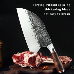 Custom Handmade Forged Carbon Steel Cleaver <b>Knife</b> Wood Handle Leather Sheath 8in 3.0mm Thick Blade Extra <b>Sharp</b> Modern - Product Image 6