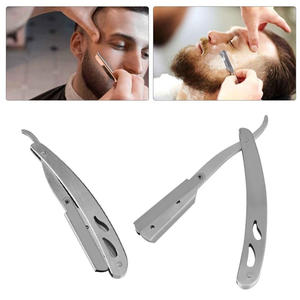1PC Stainless Steel Folding Shaving Knife <b>Hair</b> <b>Removal</b> Professional Men Straight Barber Edge Razors Men <b>Facial</b> Styling Tools - Product Image 5