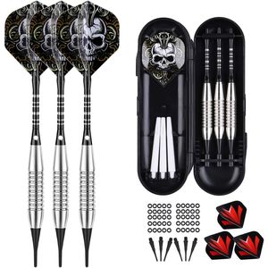 Juego de Dardos de Punta Blanda Arcoíris Coloridos, 50 Anillos Anti-Desprendimiento, 6 Ejes Duraderos, 6 Plumas Adicionales, 50 Puntas Blandas Adicionales de Plástico Electr - Product Image 1