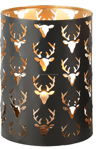 Vente chaude tout nouveau conçu sur mesure bougeoirs gravés votives pots de lanterne avec des étoiles de fleurs pour les occasions par Decor impex - Product Image 2