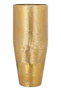 Vase à fleurs rond en aluminium martelé style Art Déco, base antidérapante, taille personnalisée, décoration, origine Uttar Pradesh - Product Image 5