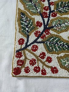 Handmade Beaded Placemat Round <b>Table</b> <b>Mat</b> Embroidered Floral Decorative <b>Mats</b> for Home Hotel Wedding Party - Product Image 4