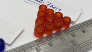 Faceted Glass <b>Beads</b> 7mm Blue <b>Red</b> Crystal Round Loose Artisan Jewelry Making Craft Components Bulk Pack Conifer Handmades - Product Image 5