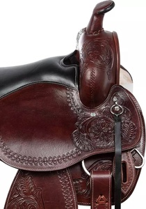 Équipement d'équitation de selle en cuir occidental de type anglais léger sur mesure avec cuirasse de têtière assortie - Product Image 2