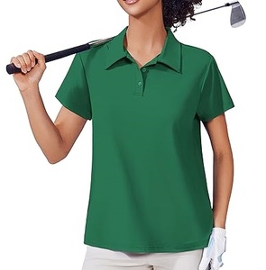 Polo pour femme à séchage rapide, respirant, décontracté, idéal pour l'été, modèle uni, pour adultes, vente en gros, OEM - Product Image 4