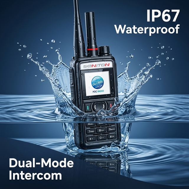 Seniton Dual-Mode Walkie Talkie 4G POC Radio Analog Digital Global Long Range Waterproof Intercom Multiplel-Scenario Universal
